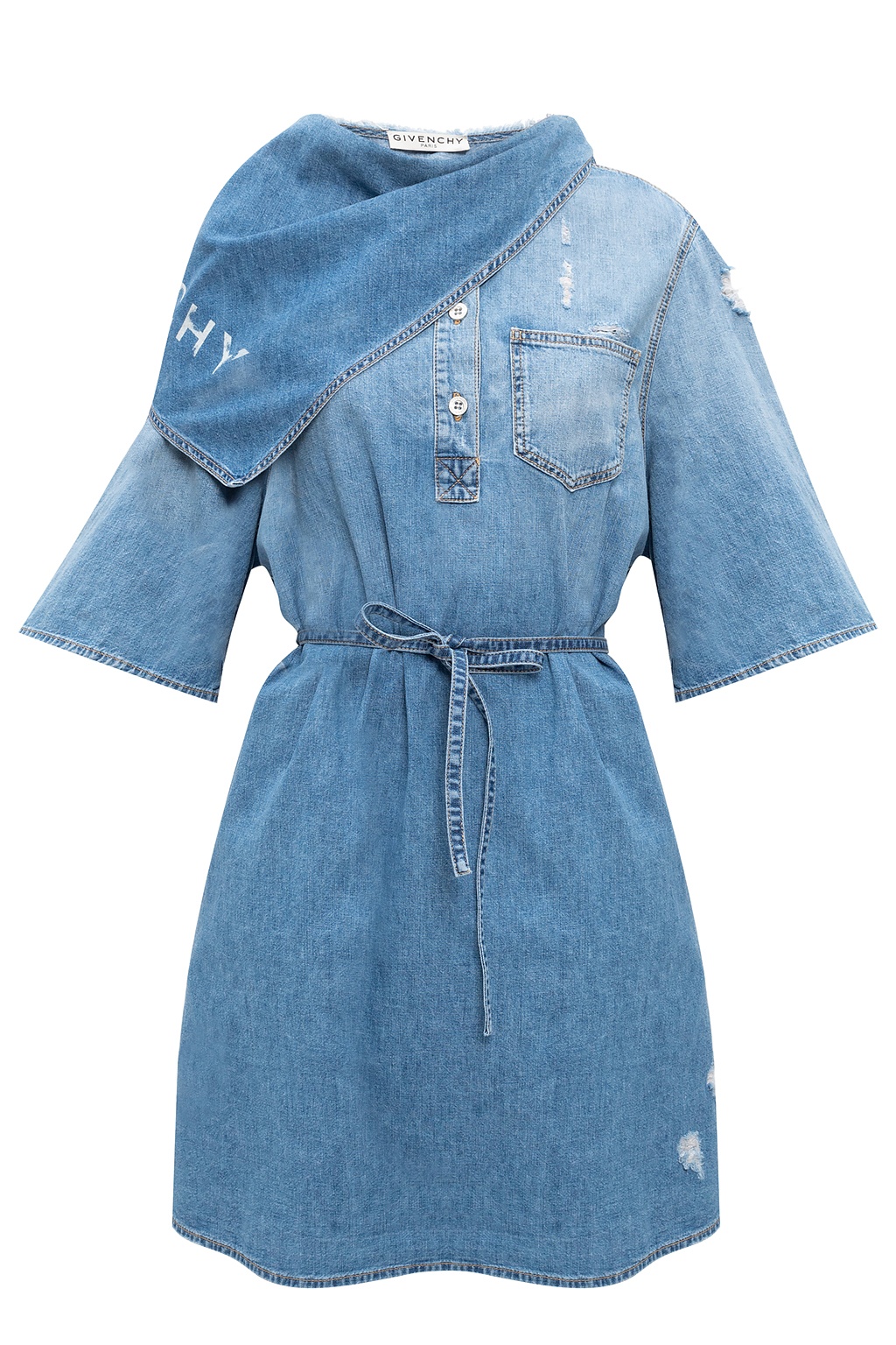 【関税込み】givenchy Denim dress Givenchy Shirt Dress in Washed Denim | Saks Fifth Avenue